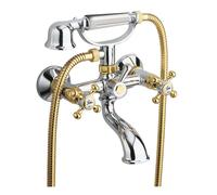Sapho Reitano Rubinetteria Antea - Grifo de bañera con accesorios, cromo/oro 3012