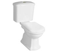 Sapho Retro - WC combi, desagüe trasero, blanco/bronce WCSET12-RETRO-ZO