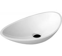 Sapho ROSSETA: Lavabo de encimera en mármol sintético, 56,4 x 32,3 cm, blanco