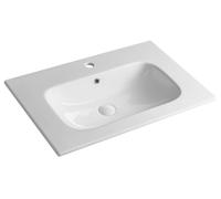 Sapho Sanovit Piedra - Lavabo de mueble 71x47 cm, con rebosadero, orificio para grifo, blanco 43071