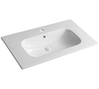 Sapho Sanovit Piedra - Lavabo de mueble 81x47 cm, con rebosadero, orificio para grifo, blanco 43081