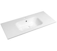 Sapho SIDRA, lavabo de encimera en mármol sintético, 101x46 cm, blanco