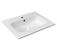 Sapho SIDRA, lavabo de encimera, mármol sintético, 61x46 cm, blanco