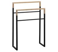 Sapho Ska - Toallero de pie, negro mate/roble SKA308