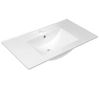 Sapho Slim lavabo 91.5x46 cm rectangular para mueble blanco brillante 1601-90
