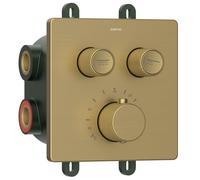 Sapho Smart Select - Grifo de ducha termostático empotrado, para 2 dispositivos, con cuerpo, dorado mate RP042GB
