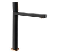 Sapho Soliter - Grifería Kaisa para lavabo, negro/oro rosa ZT091