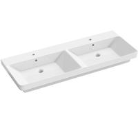 Sapho Thalie lavabo 120x46 cm rectangular para mueble-doble blanco brillante TH11120