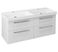 Sapho Theia - Armario bajo el lavabo doble 116x50x44 cm, 4 cajones, blanco TH120-3030