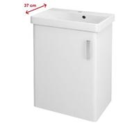 Sapho THEIA, mueble bajo, 50,9 x 70 x 35 cm, 1 puerta, lado izquierdo, color blanco