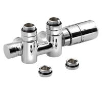 Sapho Twin Combi - kit termostático de válvulas de conexión central, paso 50 mm, derecha, cromo CP5010S
