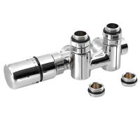 Sapho Twin Combi - kit termostático de válvulas de conexión central, paso 50 mm, derecha, cromo CP5012S
