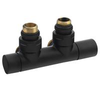 Sapho Twin - Kit de conexión de válvulas para conexión central, paso 50 mm, negro mate CP4101BS