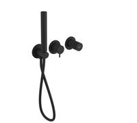 Sapho Ultratap - Grifo monomando empotrado, instalación de 3 orificios, con cuerpo, con accesorios, negro mate UT045TB