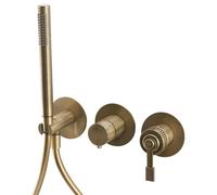 Sapho VERSI: Grifo empotrado para ducha/bañera con ducha de mano, 2 salidas, color bronce