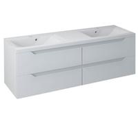 Sapho WAVE, armario doble bajo, 150x50x48 cm, blanco