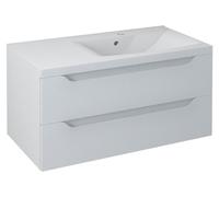 Sapho WAVE, mueble bajo para lavabo, 90x45x48 cm, blanco, para montaje en el lado derecho