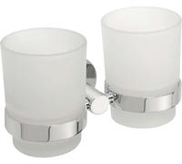 Sapho X-Round - Portacepillos de dientes de pared, vidrio/cromo XR902