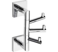 Sapho X-SQUARE - Gancho triple giratorio, cromo XQ204