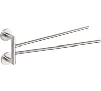 Sapho X-STEEL - Portatoallas giratorio, longitud 42 cm, acero inoxidable XS405