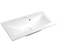 Sapho YUKON, lavabo de encimera en mármol sintético, 90x45 cm, blanco
