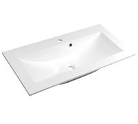 Sapho Yukon - Lavabo encastrado 90x45 cm, con rebosadero, agujero para grifo, blanco 55900