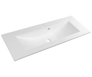 Sapho YUKON, mueble de lavabo, 120x45 cm, resina de mármol, blanco