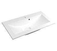 Sapho YUKON, mueble de lavabo, 80x45 cm, resina de mármol, blanco