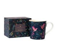 Sara Miller India Collection - Taza Hummingbird Paradise, color azul oscuro