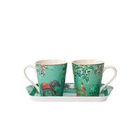 Sara Miller India - Juego de taza y bandeja