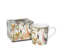 Sara Miller London Taza Palm Garden con detalles de oro de 22 quilates