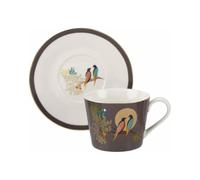 Sara Miller para Portmeirion Chelsea Taza y platillo, cerámica, Gris, 230 x 185 x 95 cm
