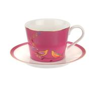 Sara Miller para Portmeirion Chelsea Taza y platillo, cerámica, Rosa, 230 x 185 x 95 cm