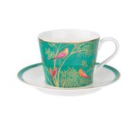 Sara Miller para Portmeirion Chelsea Taza y platillo, cerámica, Verde, 230 x 185 x 95 cm