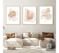 Sarah Duke Juego de pósteres abstractos, cuadros estéticos de pared, lienzo beige, sin marco, póster de pared, cuadros modernos para sala de estar, dormitorio (estilo A, 40 x 50 cm)
