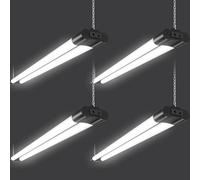 Sararoom Tubos Neón Fluorescentes LED 115cm, T8 40W 4400LM Lampara LED Techo, Blanco Frio 6500K Pantalla Tubo Integrado, IP20 Plafon Barra Led para Garaje Oficina Sótano Taller Cocina Almacén, 4Pcs