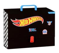 sarcia.eu Carpeta Escolar Gruesa con asa XXL para niños, rígida, para el Colegio, Carpeta para proyectos de Manualidades A4 9cm (Hot Wheels, XXL)