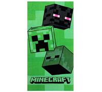 sarcia.eu Minecraft Toalla de Playa y baño de Secado rápido para Jugadores, 100% algodón 70x140 cm Oeko-Tex (Minecraft Verde)