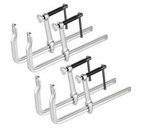 Sargentos de sujeción VEVOR, paquete de 4 unidades, apertura de 30,48 cm, alcance de 120 mm, capacidad de carga de 545 kg, fabricados en acero fundido y forjado, con mordaza giratoria y mango en forma