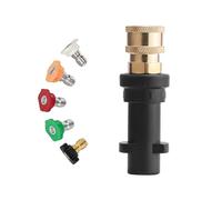 Sarini Adaptador para limpiador a presión para Karcher K2 K3 K4 K5 K6 K7 Karcher adaptador de conexión rápida con 5 puntas de boquilla de alimentación de varios grados
