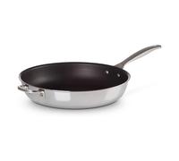 Sartén Alta Antiadherente 32 cm 3-PLY de Acero Inoxidable con Exterior en Inox, Apta para Inducción y Horno hasta 260 °C - Le Creuset Signature