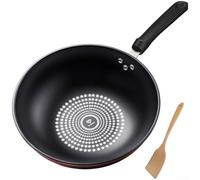 Sartén con revestimiento de diamante de 32 cm, sin wok, para todas las estufas, sartén profunda de gas de inducción (A-32 cm)