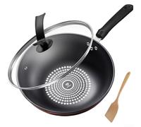 Sartén con revestimiento de diamante de 32 cm, sin wok, para todas las estufas, sartén profunda de gas de inducción (B-30 cm)