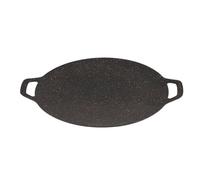 Sartén coreana para barbacoa - Plancha redonda de inducción, sartén superior de estufa, superficies de cocción planas | Capa de conducción de calor antiadherente, distribución uniforme de la