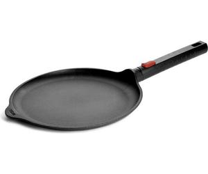 Sartén crepera "Diamond XR Logic" de Woll, de 26 cm de diámetro, de fondo plano y con mango desmontable. Apta para inducción