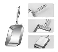 Sartén Cuadrada para acero Inoxidable Antiadherente Natural para Inducción Grill Asador 37.5cm Cocina para profesional