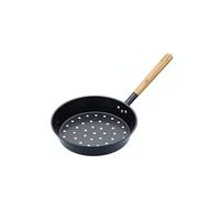 Sartén de acero al carbono KitchenCraft para asar castañas, 27 cm (1,5"), Negro
