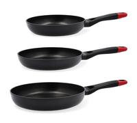 Sartén de aluminio forjado Pyrex Optima - Diámetros 20 a 28 cm y set 3 piezas - Apta inducción y todo tipo de fuegos - Revestimiento antiadherente interior bicapa Whitford Xylan+ - Libre de PFOA - Sar