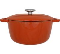 Sartén de hierro fundido "Fontestic", ideal para asar y hornear, con revestimiento de esmalte, diámetro de 24 cm, capacidad de 4,6 litros