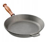 Sartén de hierro fundido KADAX, sartén para cocinar sobre fuego, apta para inducción y hornos, sartén para freír y para preparar carnes